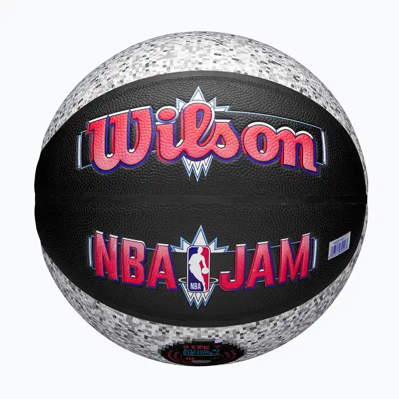 Basketbalový míč Wilson NBA Jam Indoor Outdoor black/grey velikost 7 Originální