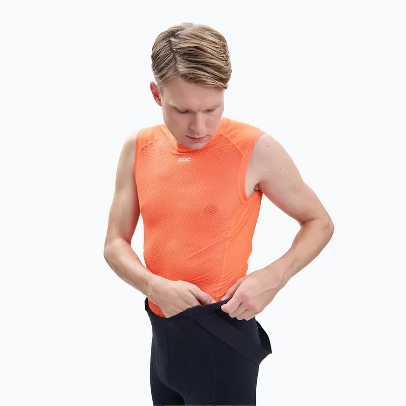 Časově Omezené Pánský cyklistický dres POC Essential Layer zink oragne