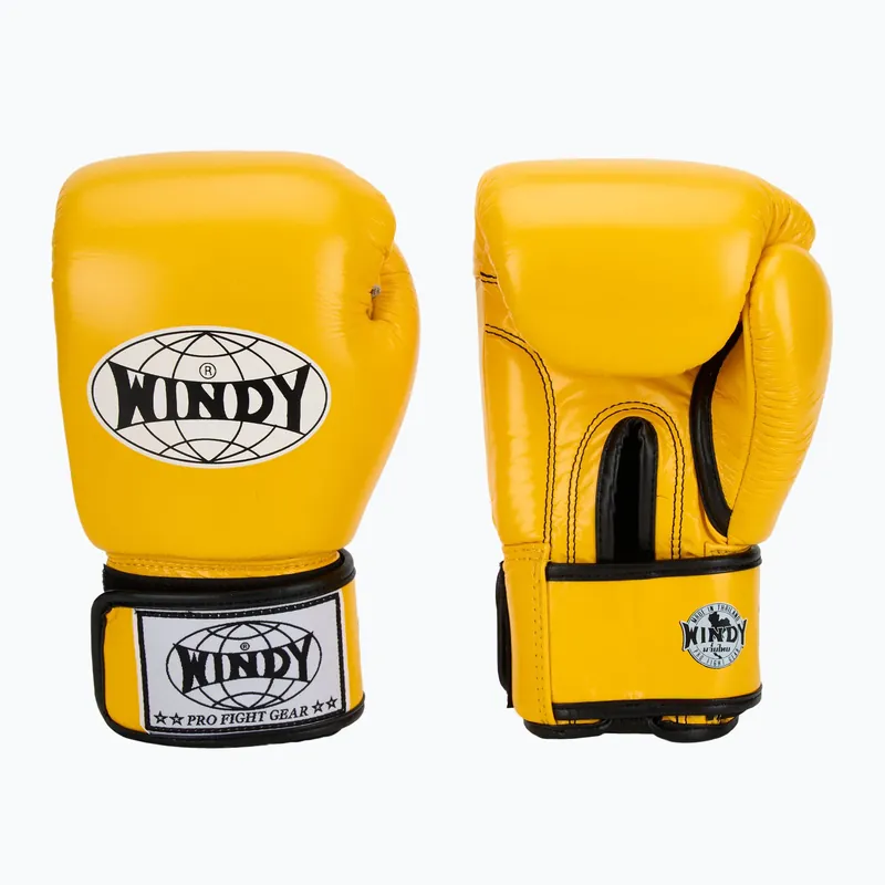 Jen Po Omezenou Doba Boxerské rukavice WINDY Classic Genuine Leather yellow