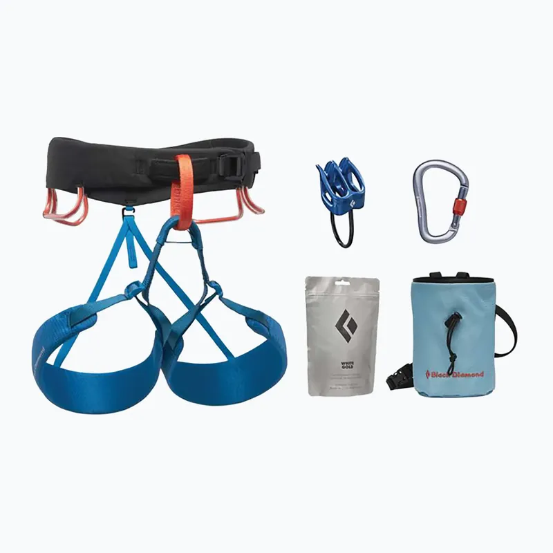 Ihned K Objednání Pánská lezecká sada s úvazkem Black Diamond Momentum Harness blue/black