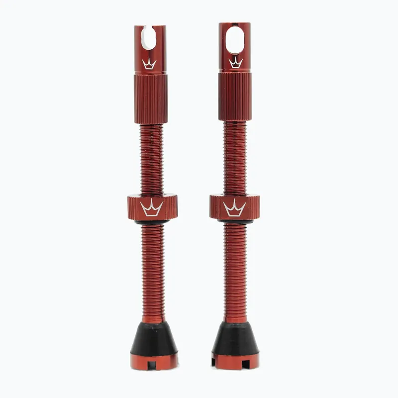 Cenově Výhodný Sada bezdušových ventilků Peaty‘s X Chris King Mk2 PTV2-60-RED-12 červená 83790