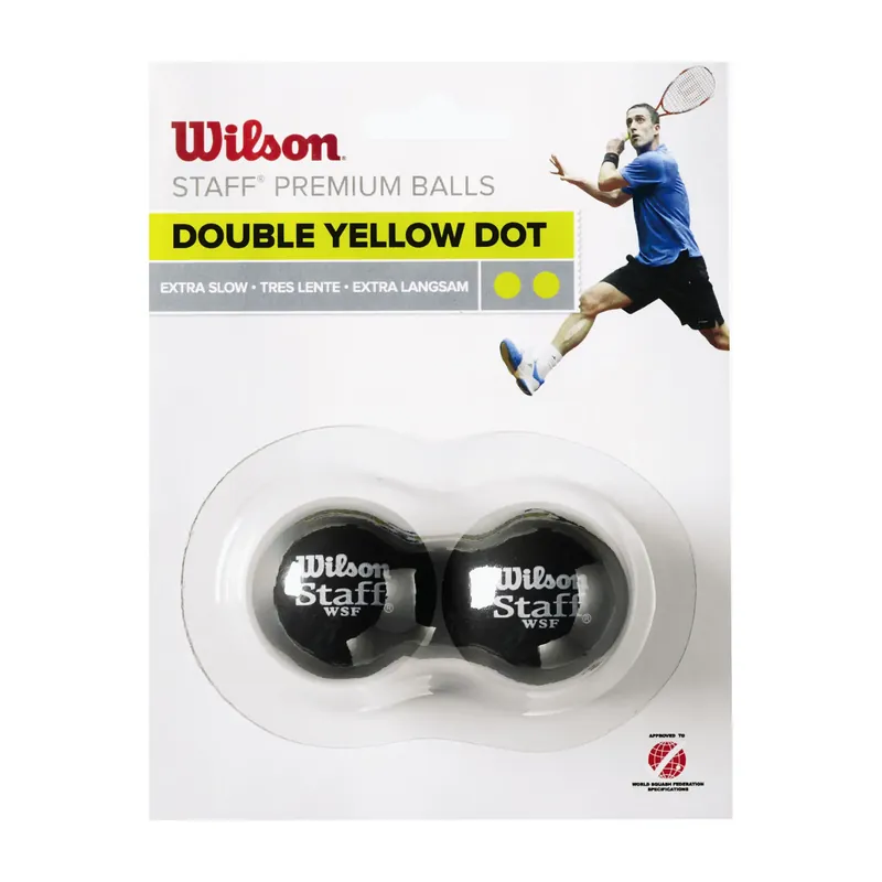 Koupit Online Wilson Staff Squash 2 Ball Dbl Ye Dot black WRT617600+