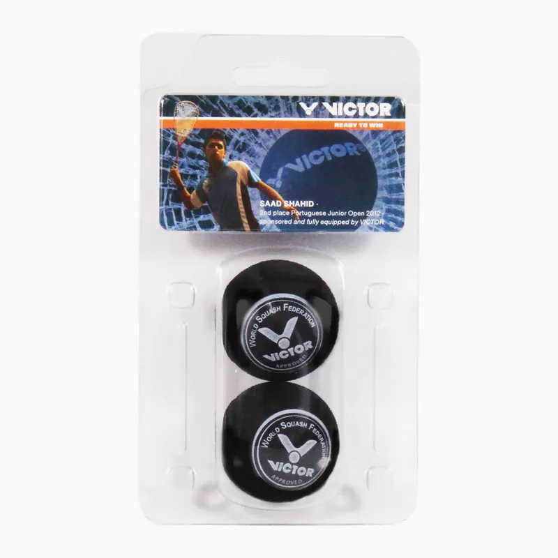 Míček na squash VICTOR Squashball Blue 2 ks black Sleva