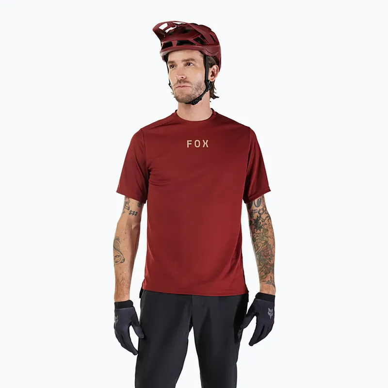 Jen Po Omezenou Doba Pánský cyklistický dres Fox Racing Ranger Wordmark rust brown