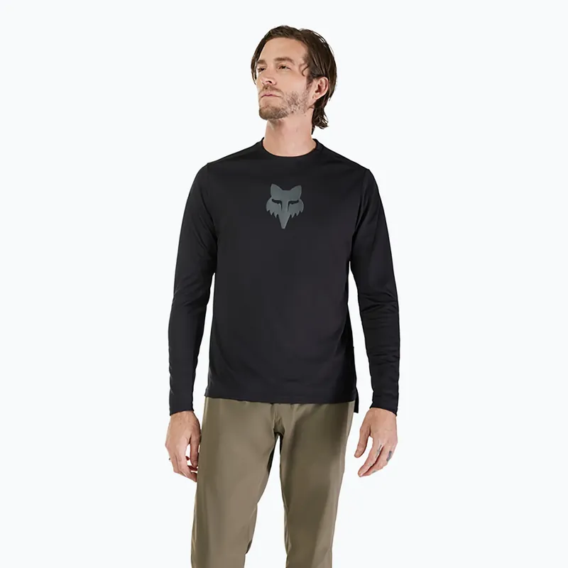 Cenová Bomba Pánské cyklistické tričko Longsleeve Fox Racing Ranger Fox Head black