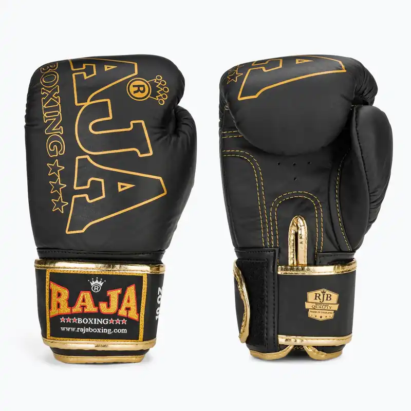 Boxerské rukavice RAJA BOXING Origin Standard Genuine Leather black Vysoce Kvalitní