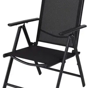 Skládací campingová židle RedCliffs 68,5x107x55,5 cm - černá Akční Nabídka