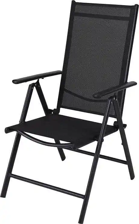 Skládací campingová židle RedCliffs 68,5x107x55,5 cm - černá Akční Nabídka