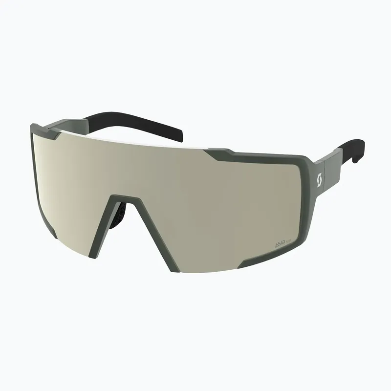 Super Cena Sluneční brýle SCOTT Shield khaki green/amp white chrome