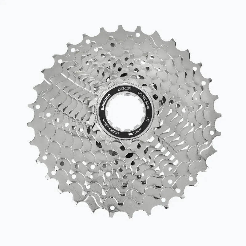 Shimano CS-HG500 10 rychlostní kazeta pro jízdní kola 11-32 stříbrná ICSHG50010132 Rychlé Dodání