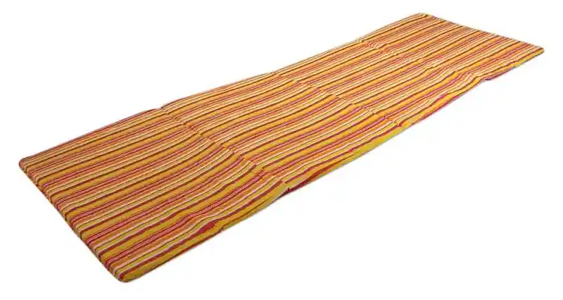 Čtyřdílné skládací plážové lehátko Sedco STRIPES - oranžová Dokud Zásoby Vydrží