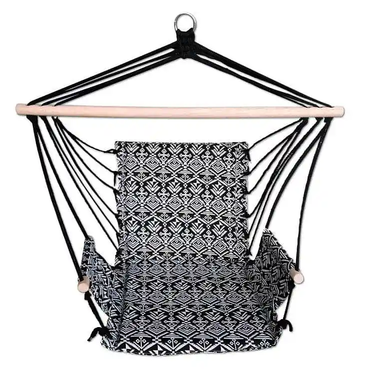 Cenově Výhodný Houpací křeslo Sedco RELAX 103x56 cm - černá/bílá