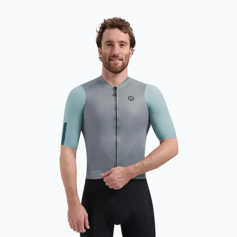 Pánský cyklistický dres Rogelli Fast grey/dusty teal/teal Hit Sezóny