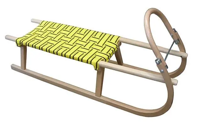 Acra sáně 110cm dřevěné 05-A2041 - žluté Odeslání Ihned