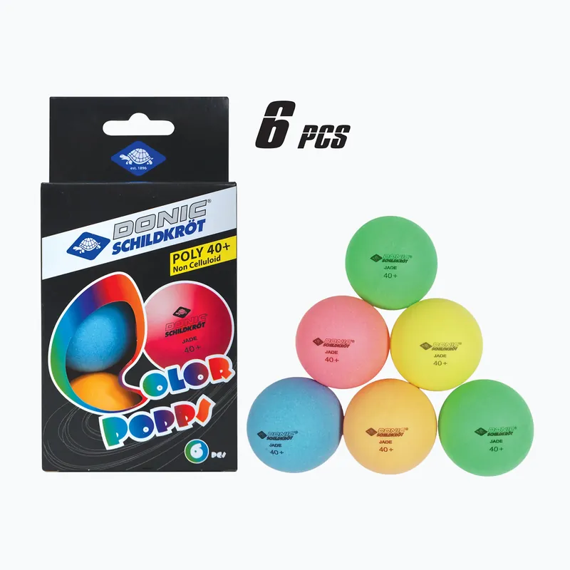Míčky na stolní tenis Donic-Schildkröt Colour popps Poly 40+ 6ks multicolour Koupit Online