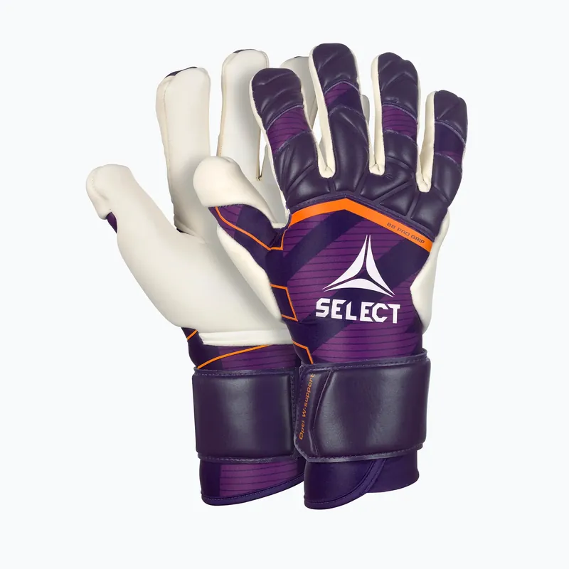 Ověřený SELECT 88 Pro Grip v24 fialové/bílé brankářské rukavice