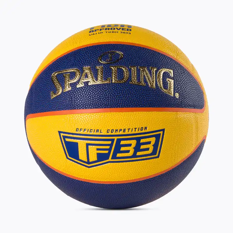 Značkový Basketbalový míč Spalding TF-33 Gold żółto-niebieska 76862Z velikost 6
