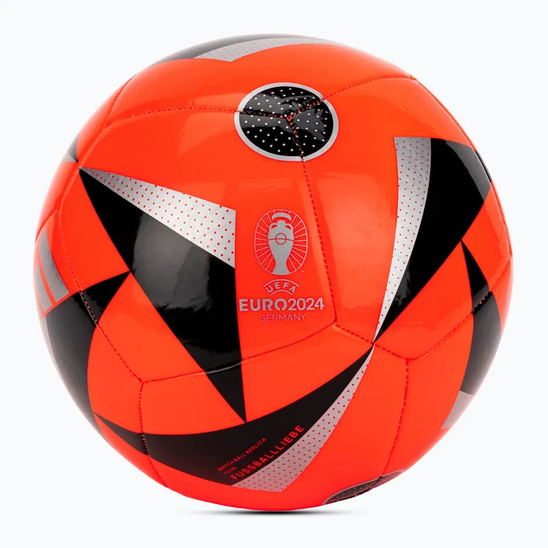 Objednat Nyní Fotbalový míč adidas Fussballiebe Club Euro 2024 solar red/black/silver metallic velikost 4
