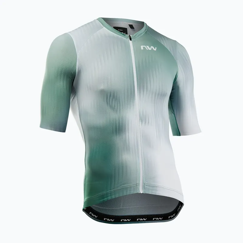 Sezónní Sleva Pánský cyklistický dres Northwave Blade white/sage green