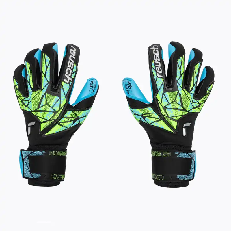 Pouze Dnes Brankářské rukavice Reusch Attrakt Aqua black/fluo lime/aqua