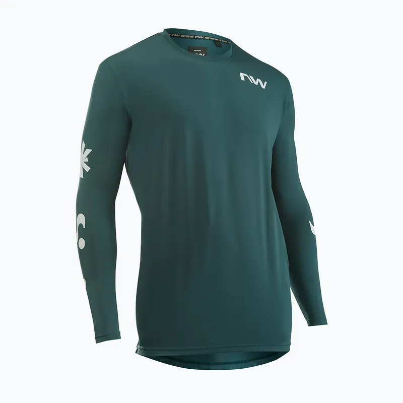 Pánské cyklistické tričko Longsleeve Northwave Xtrail petroleum/white Značkový