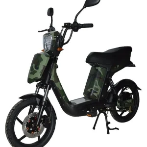 Značkový Elektrický motocykl RACCEWAY E-BABETA, maskáč zelený