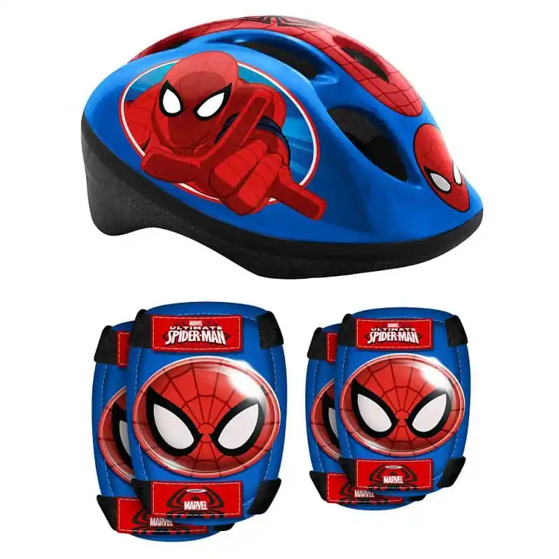 Dokud Zásoby Vydrží Spiderman sada helma + chrániče pro děti