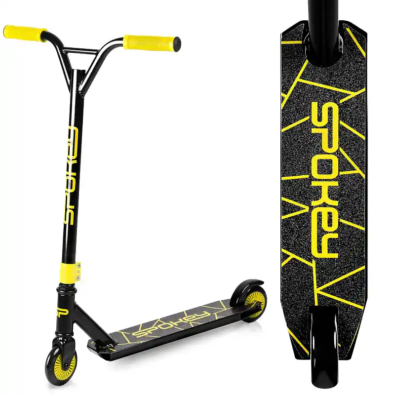 Výprodej Spokey REVERT Koloběžka freestyle, kolečka 100 mm žlutá