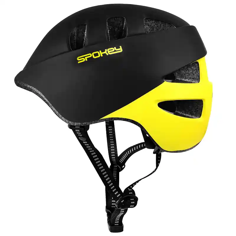 Spokey CHERUB Dětská cyklistická přilba IN-MOLD, 52-56 cm, černo-žlutá Aktuální