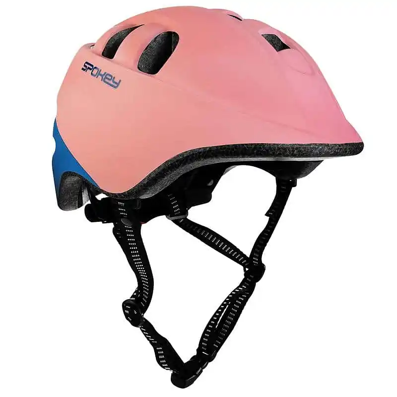 Spokey CHERUB Dětská cyklistická přilba IN-MOLD, 52-56 cm, růžovo-modrá Jen Po Omezenou Doba