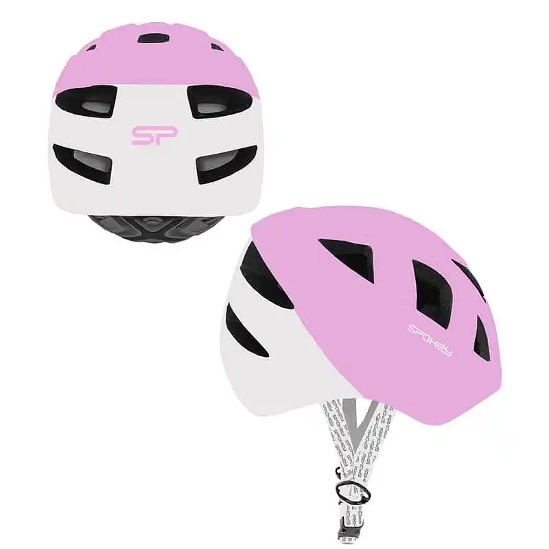 Spokey CHERUB Dětská cyklistická přilba IN-MOLD, 48-52 cm, růžovo-bílá Nejprodávanější