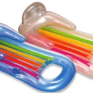 Lehátko nafukovací s opěradlem Intex 58802 - Bílá - Transparentní Odeslání Ihned