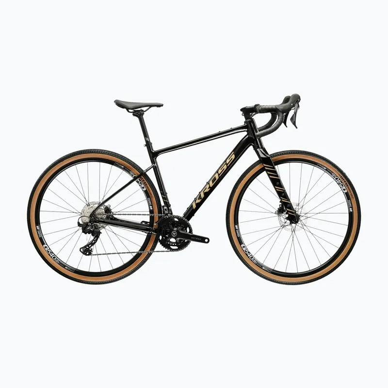 Novinka Gravelové kolo KROSS Esker 6.0 black/gold/gloss