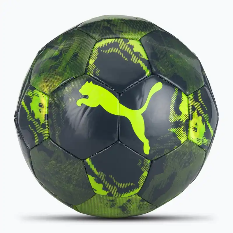 Fotbalový míč PUMA Cup Graphic yellow alert/green glare/galactic grey velikost 5 Autentický