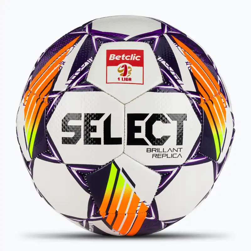 Fotbalový míč SELECT Brillant Replica Betclic 1 Liga v24 white/purple Akční Nabídka