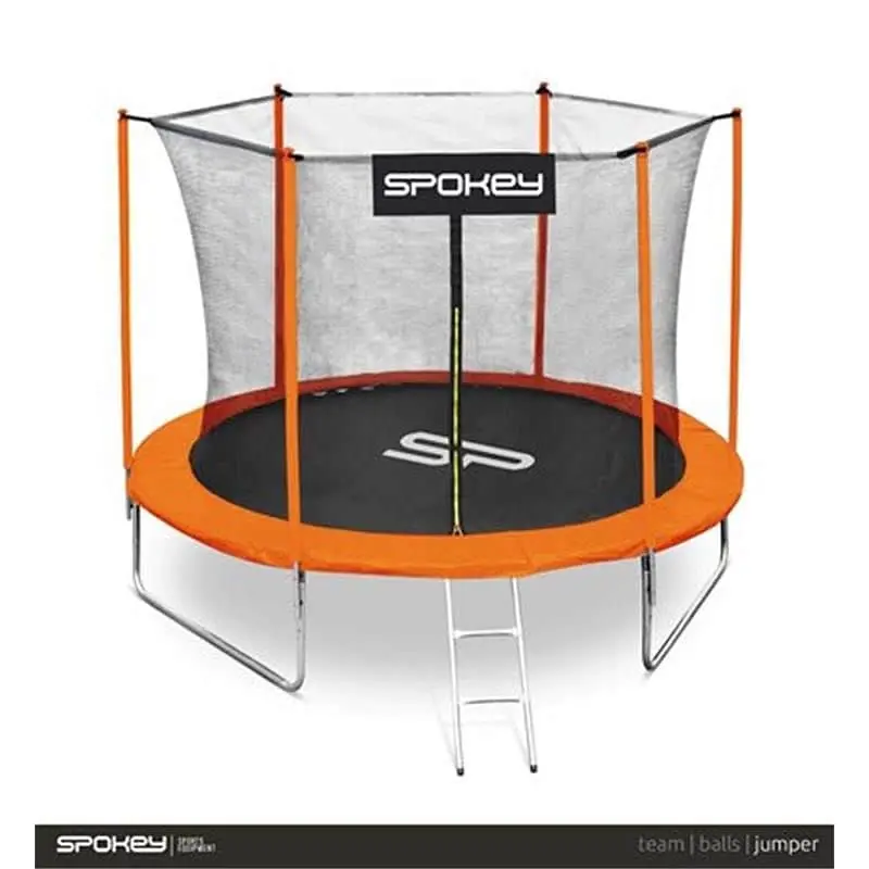 Spokey JUMPER II Trampolína černo-oranžová, průměr 305 cm, vč. ochranné sítě a žebříku Bezpečná Platba