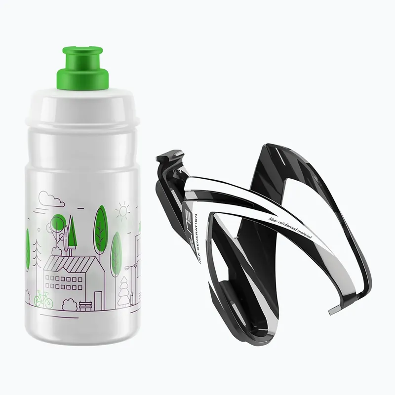 Oblíbený Elite CEO Jet bike kit držák + láhev 350ml black glossy/white graphics/clear/logo green