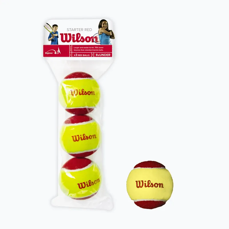 Wilson Starter Red Tball dětská sada tenisových míčků 3 ks žlutá/červená 2000031175 Cenová Bomba