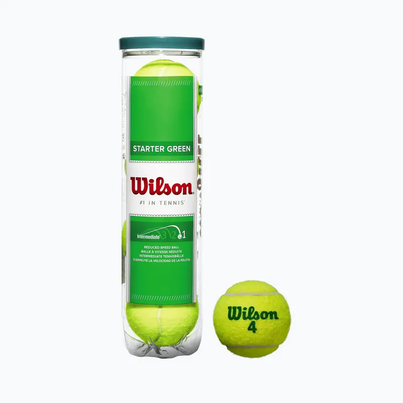 Dětská sada tenisových míčků Wilson Starter Play Green 4 ks žlutá WRT137400 Cenově Výhodný