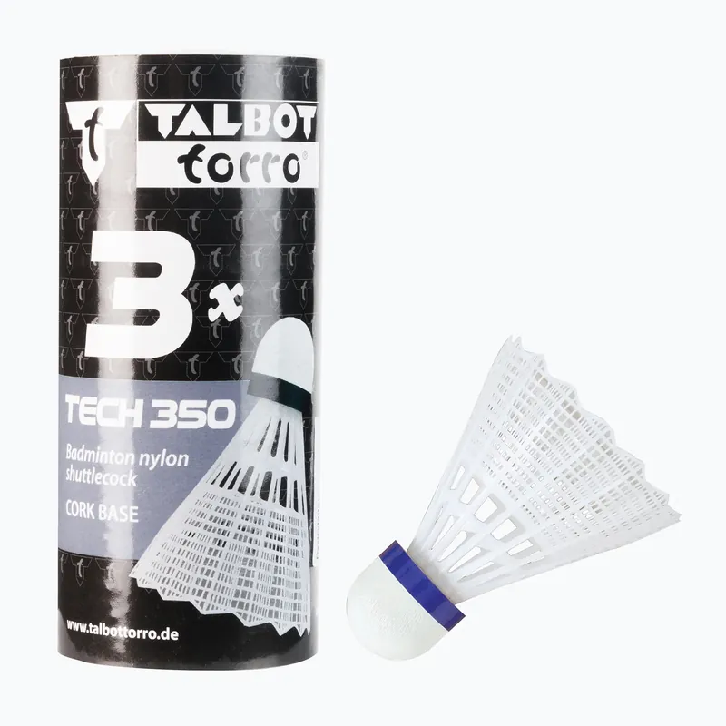 Talbot-Torro Tech 350 badmintonové rakety, nylon 3 ks, bílá 479112 Koupit Online