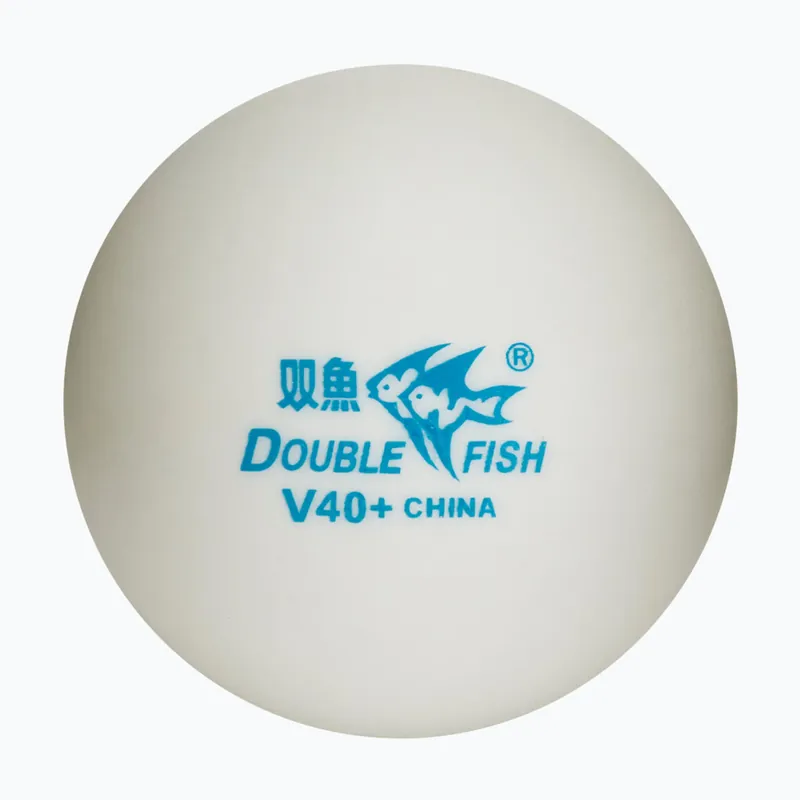 Míčky na stolní tenis Double Fish 40+ stars 10 ks white Omezená Nabídka