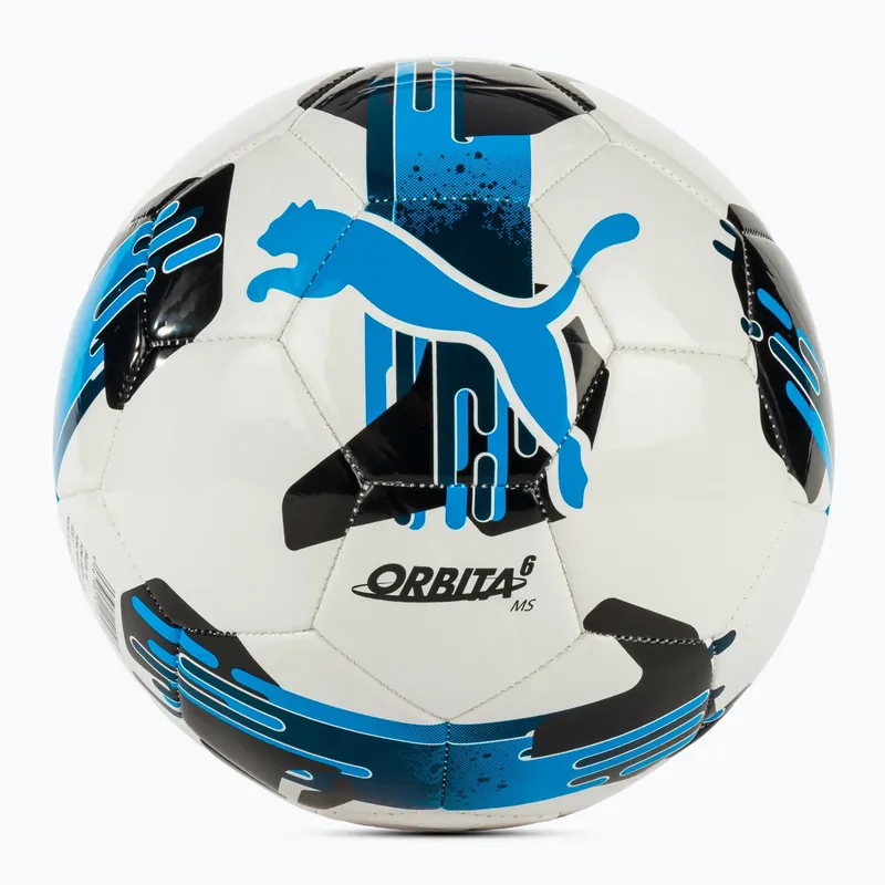 Sleva Fotbalový míč PUMA Orbita 6 MS puma white/ignite blue velikost 3