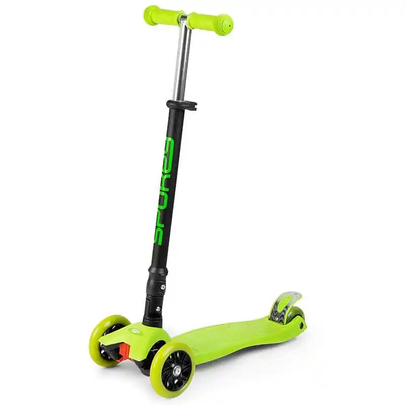 Spokey PLIER Skládací tříkolka dětská se svítícími kolečky, žlutá Pouze Dnes