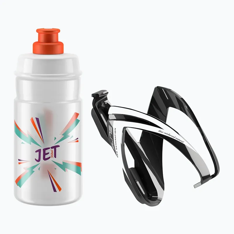 Nízká Cena Elite CEO Jet bike kit držák + láhev 350 ml black glossy/white graphics/clear/logo orange
