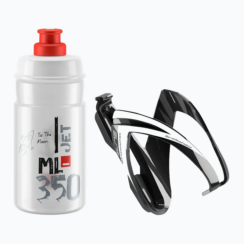 Elite CEO Jet bike kit držák + láhev 350ml black glossy/white graphics/clear/logo red Sezónní Sleva