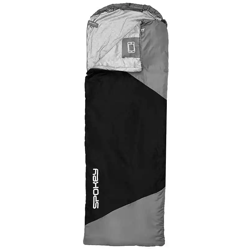 Spokey ULTRALIGHT 600 II spací pytel černo/šedý, pravé zapínání Omezená Nabídka