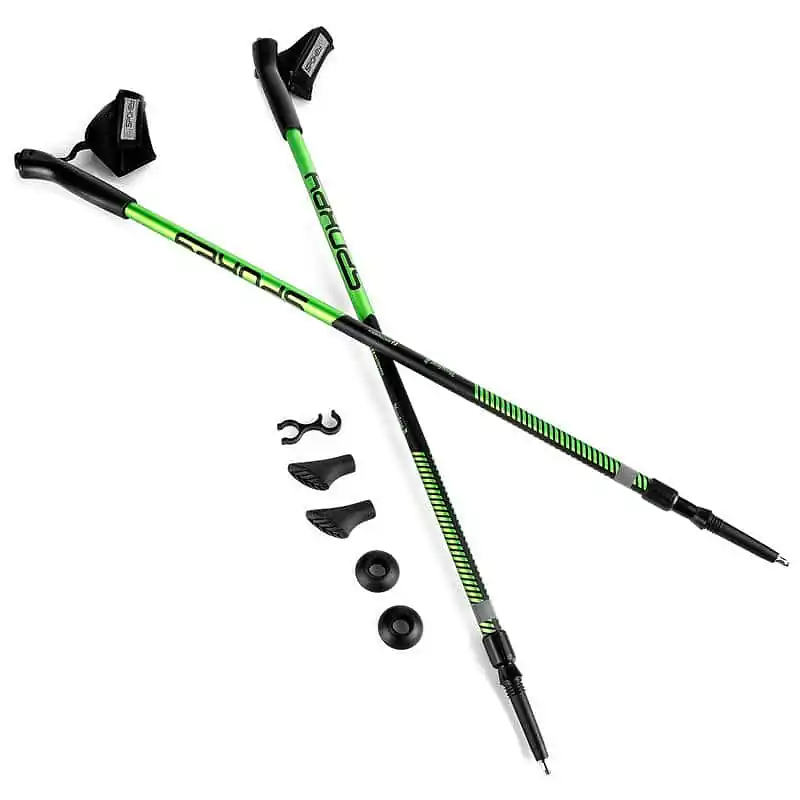 Spokey MEADOW II Hole Nordic Walking 2-dílné, systém anti-shock, černo-zelené Originální