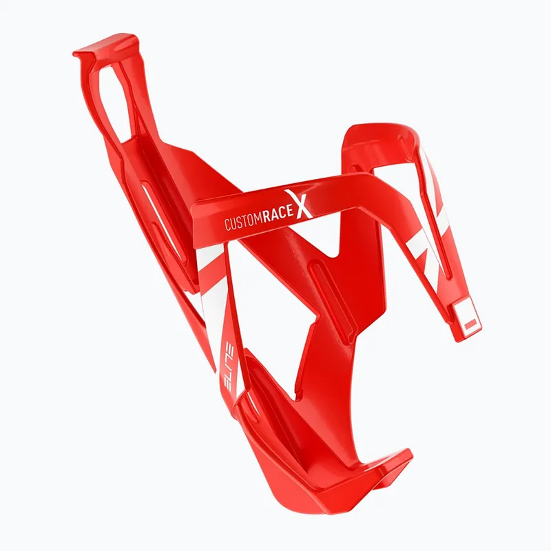 Košík na láhev na kolo Elite Custom Race X red/glossy white Pouze Dnes