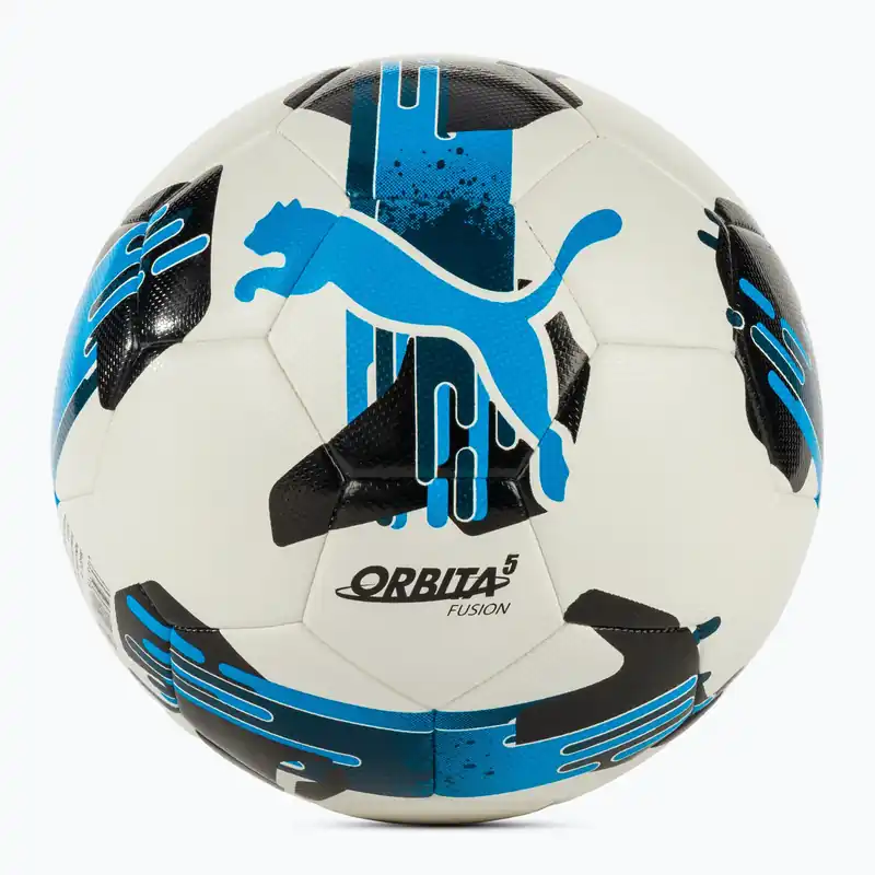 Fotbalový míč PUMA Orbita 5 Fusion puma white/ignite blue velikost 5 Novinka