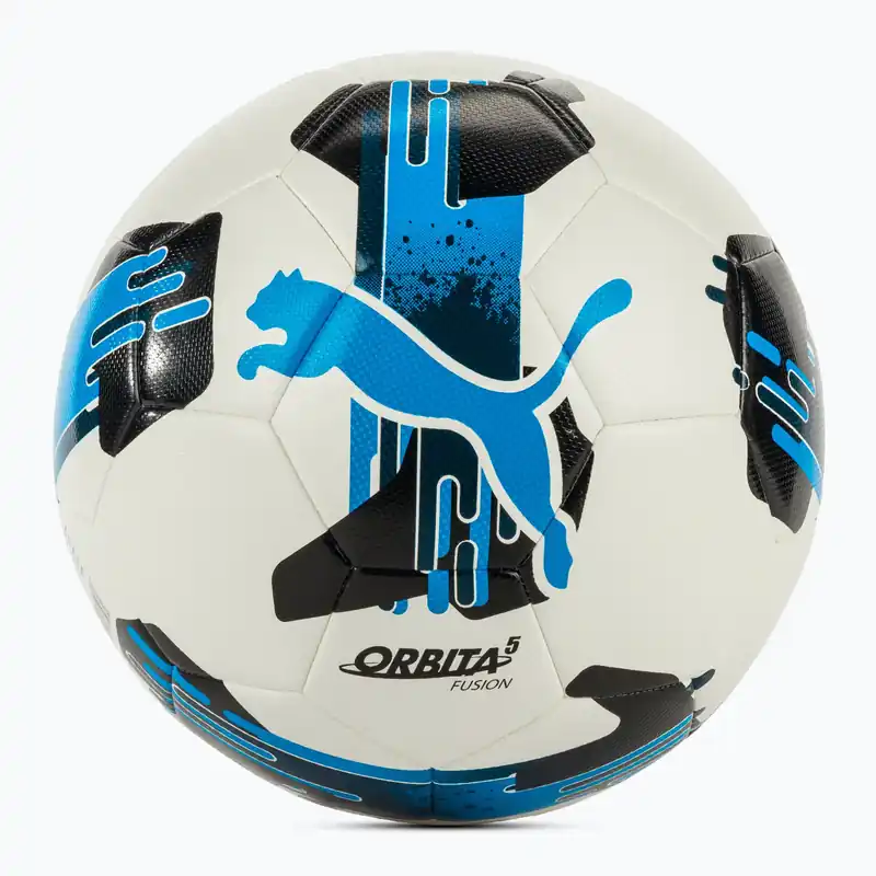 Fotbalový míč PUMA Orbita 5 Fusion puma white/ignite blue velikost 4 Dokud Zásoby Vydrží